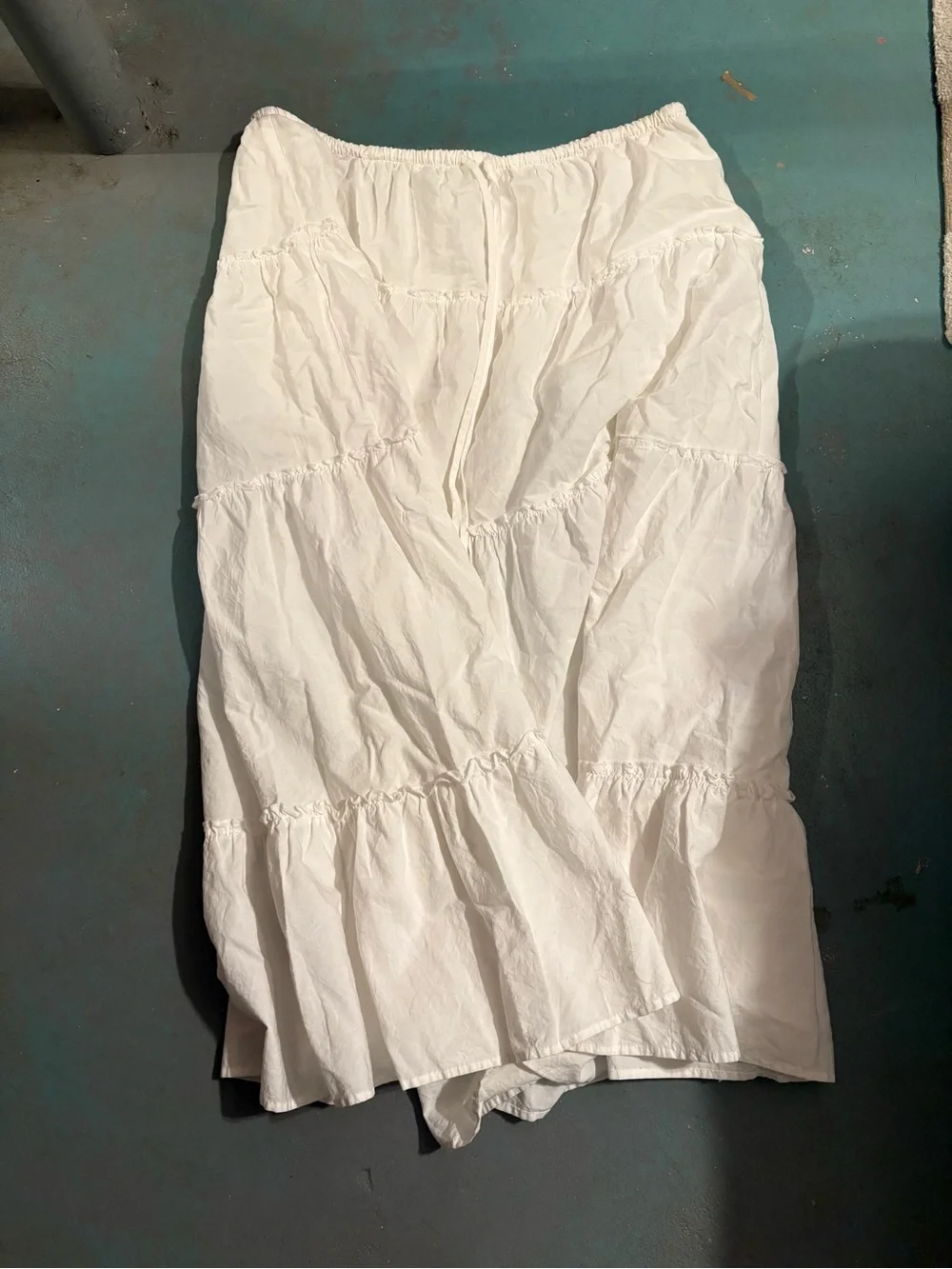 wild fable White Tiered Ruffle Maxi Skirt